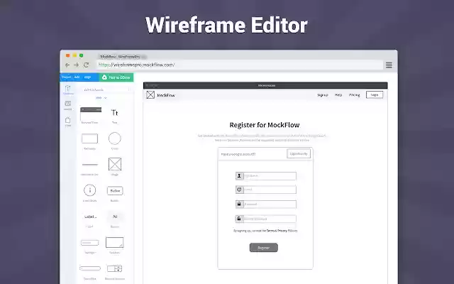 MockFlow  from Chrome web store to be run with OffiDocs Chromium online
