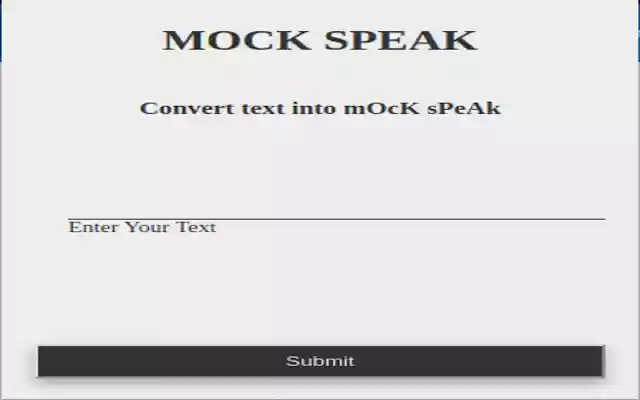 Mock Speak  from Chrome web store to be run with OffiDocs Chromium online
