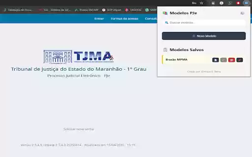 Modelos PJe  from Chrome web store to be run with OffiDocs Chromium online
