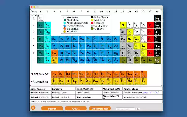 Model PeriodicTable from Chrome web store to be run with OffiDocs Chromium online Model PeriodicTable from Chrome web store to be run with OffiDocs Chromium online