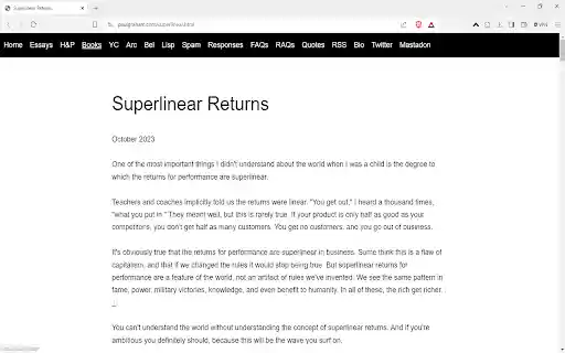 Modern Reads: PaulGraham UI Enhancer  from Chrome web store to be run with OffiDocs Chromium online