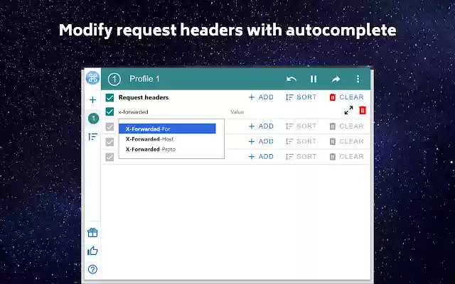 ModHeader OffiDocs Chromium online で実行されるように、Chrome Web ストアの HTTP ヘッダーを変更します