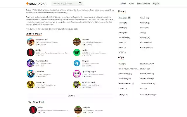 MODRADAR  from Chrome web store to be run with OffiDocs Chromium online