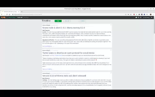 Moera  from Chrome web store to be run with OffiDocs Chromium online