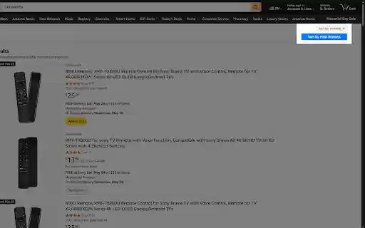 Mongoose Amazon Review Sorter  from Chrome web store to be run with OffiDocs Chromium online