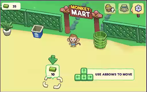 Monkey Mart Poki Game  from Chrome web store to be run with OffiDocs Chromium online