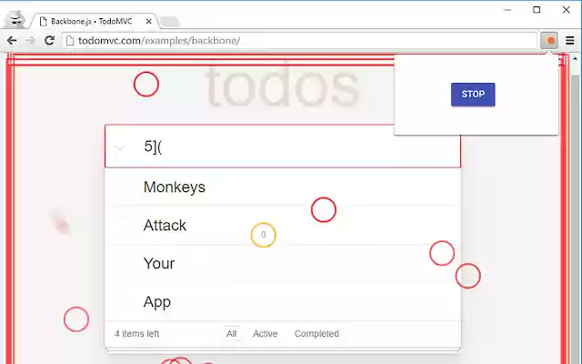 Monkey Testing  from Chrome web store to be run with OffiDocs Chromium online