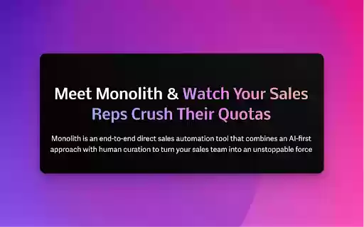 Monolith: Helper  from Chrome web store to be run with OffiDocs Chromium online