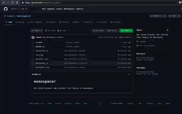 Monospacer  from Chrome web store to be run with OffiDocs Chromium online
