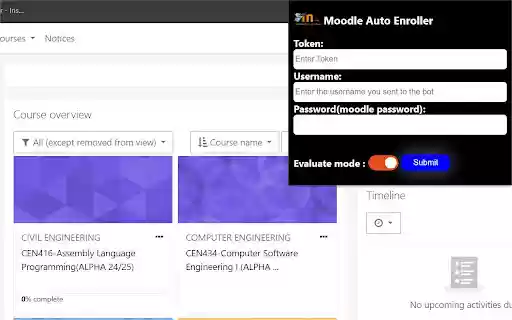Moodle Auto Enroller  from Chrome web store to be run with OffiDocs Chromium online