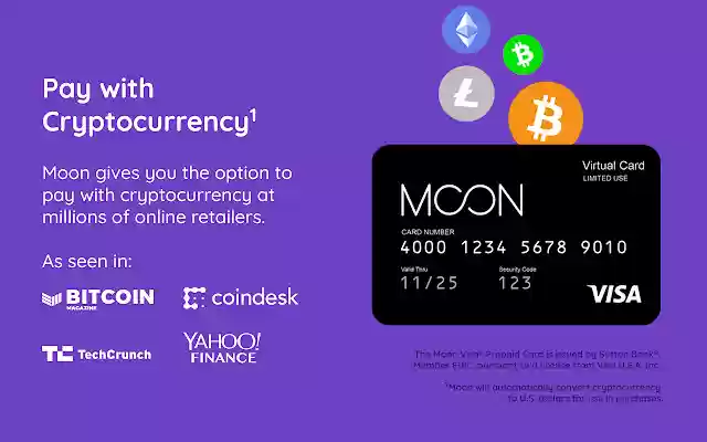 Moon: Shop online with Bitcoin from Chrome web store to be run with OffiDocs Chromium online Moon: Shop online with Bitcoin from Chrome web store to be run with OffiDocs Chromium online