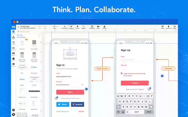 Moqups Extension  from Chrome web store to be run with OffiDocs Chromium online