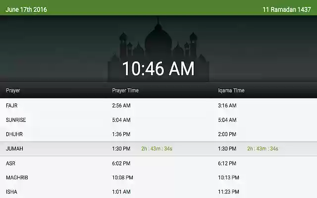 Mosque.me Screen Spot  from Chrome web store to be run with OffiDocs Chromium online