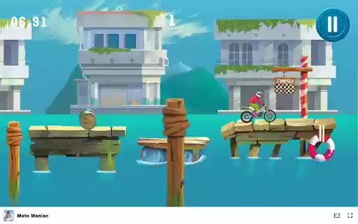 Moto Maniac Perform stunts and conquer challenging obstacles!  from Chrome web store to be run with OffiDocs Chromium online