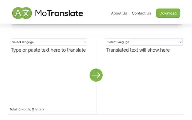MoTranslate  from Chrome web store to be run with OffiDocs Chromium online