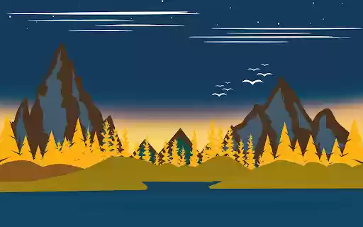 Mountain forests at night  from Chrome web store to be run with OffiDocs Chromium online