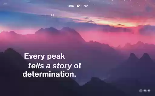 Mountain Quotes Wallpapers New Tab  from Chrome web store to be run with OffiDocs Chromium online