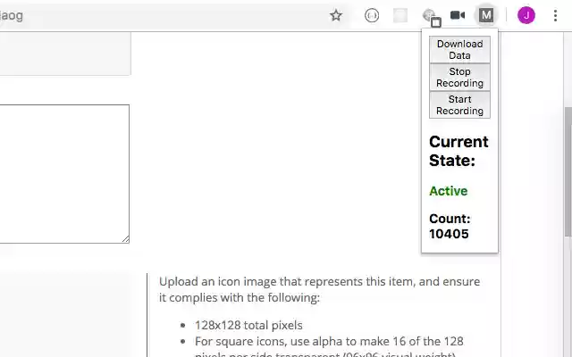 Mouse Tracker  from Chrome web store to be run with OffiDocs Chromium online