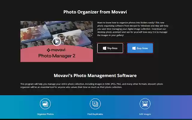 Movavi Photo Manager  from Chrome web store to be run with OffiDocs Chromium online