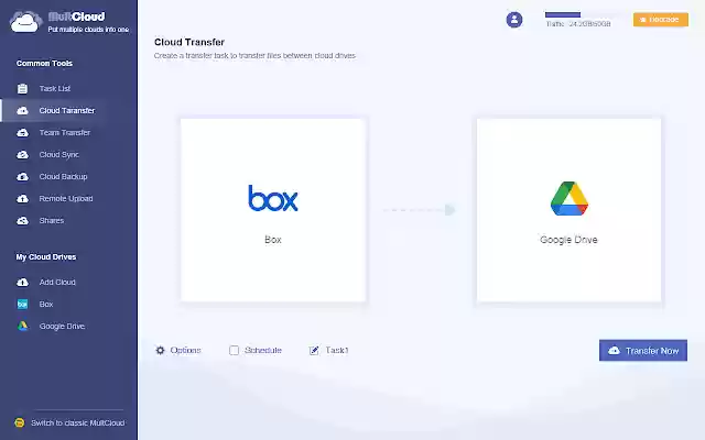 Move Files from Box to Google Drive  from Chrome web store to be run with OffiDocs Chromium online