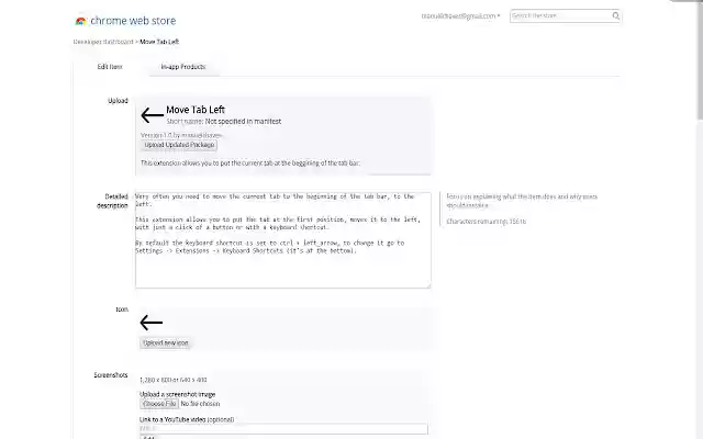 Move Tab Left  from Chrome web store to be run with OffiDocs Chromium online