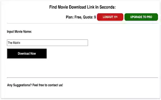 Movie Downloader  from Chrome web store to be run with OffiDocs Chromium online