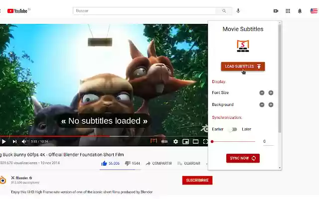 Movie Subtitles  from Chrome web store to be run with OffiDocs Chromium online