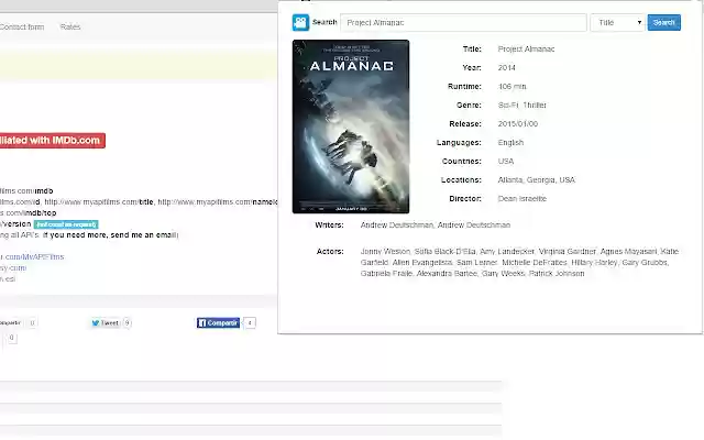 Movinfo из интернет-магазина Chrome будет работать с OffiDocs Chromium онлайн