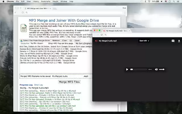 MP3 Merge and Joiner  from Chrome web store to be run with OffiDocs Chromium online