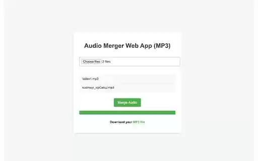 MP3 Merger  from Chrome web store to be run with OffiDocs Chromium online