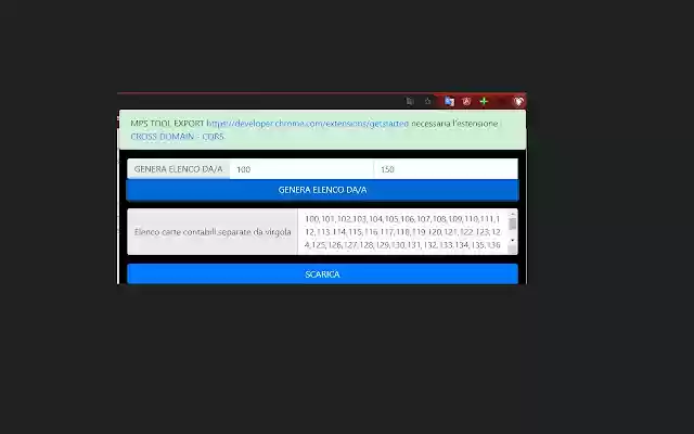 MPS AddOn Export  from Chrome web store to be run with OffiDocs Chromium online