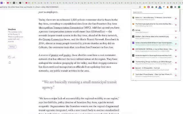 Mr. Tabs Manager of opened tabs  from Chrome web store to be run with OffiDocs Chromium online