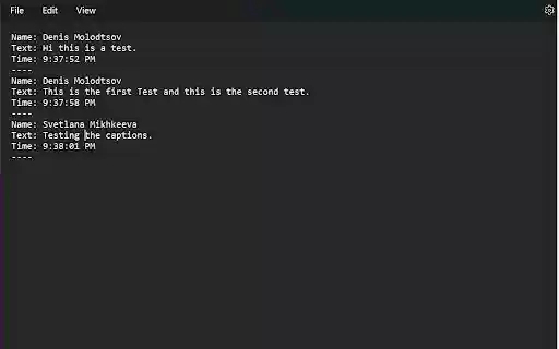 MS Teams Live Captions Saver  from Chrome web store to be run with OffiDocs Chromium online