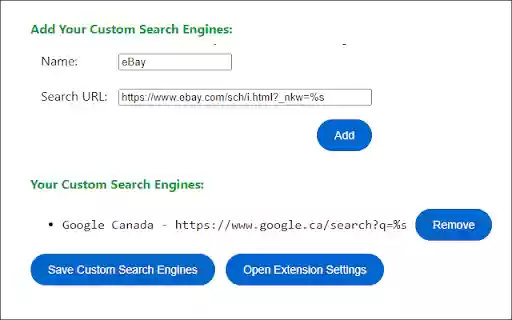 Multi Context Menu Search  from Chrome web store to be run with OffiDocs Chromium online