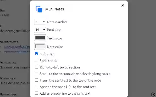 Multi Notes  from Chrome web store to be run with OffiDocs Chromium online