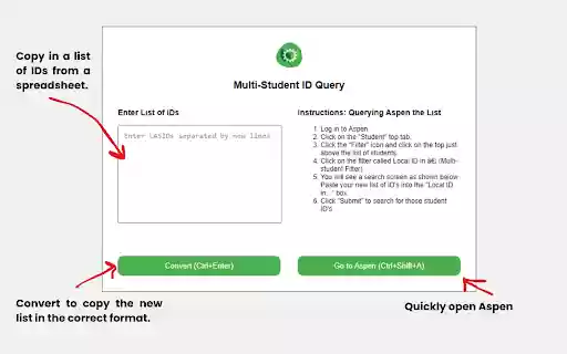 Multi Student ID Query from Chrome web store to be run with OffiDocs Chromium online Multi Student ID Query from Chrome web store to be run with OffiDocs Chromium online