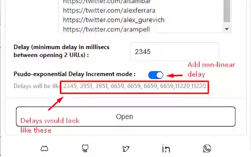 MultiURLs open multiple urls at once  from Chrome web store to be run with OffiDocs Chromium online
