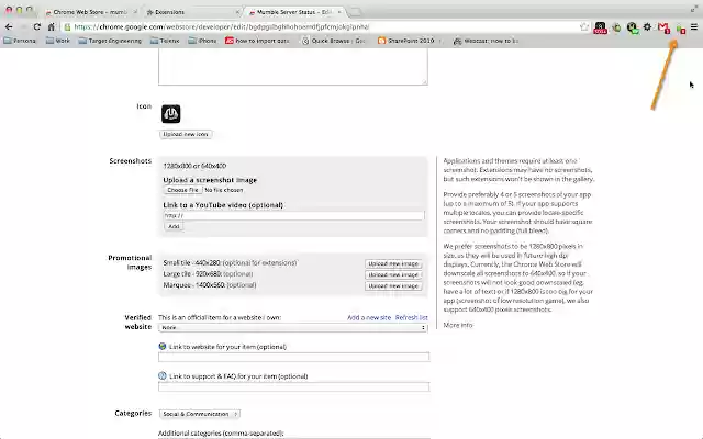 Mumble Server Status  from Chrome web store to be run with OffiDocs Chromium online
