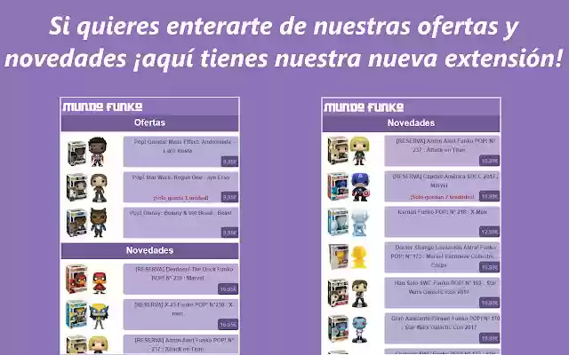 Mundo Funko  from Chrome web store to be run with OffiDocs Chromium online