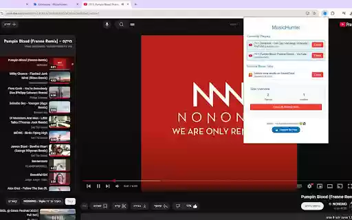 MusicHunter  from Chrome web store to be run with OffiDocs Chromium online