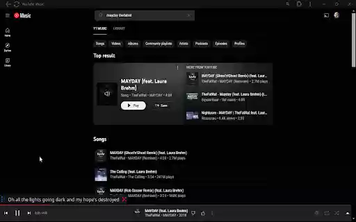 Music LAW Lyrics AnyWhere  from Chrome web store to be run with OffiDocs Chromium online