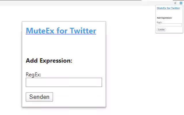 MuteEx for Twitter  from Chrome web store to be run with OffiDocs Chromium online
