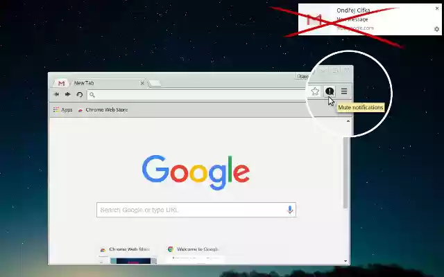 Mute Notifications  from Chrome web store to be run with OffiDocs Chromium online