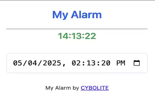 My Alarm  from Chrome web store to be run with OffiDocs Chromium online