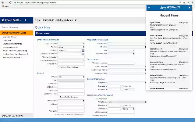 myApplicants Agency  from Chrome web store to be run with OffiDocs Chromium online