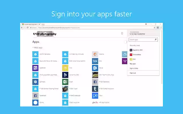 A extensão de login seguro My Apps da Chrome Web Store para ser executada com o OffiDocs Chromium online