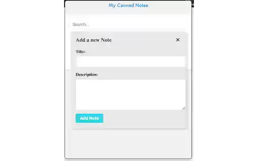 My Canned Notes  from Chrome web store to be run with OffiDocs Chromium online