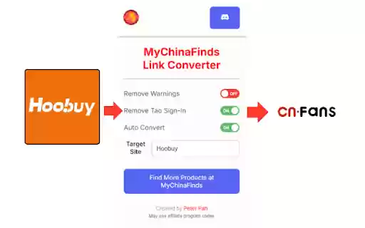 MyChinaFinds AllLink Converter  from Chrome web store to be run with OffiDocs Chromium online