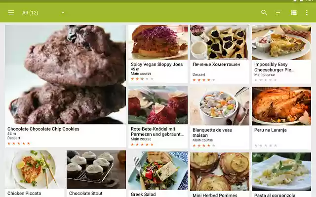 My CookBook  from Chrome web store to be run with OffiDocs Chromium online
