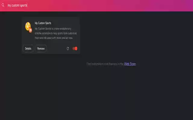 My Custom Sports  from Chrome web store to be run with OffiDocs Chromium online